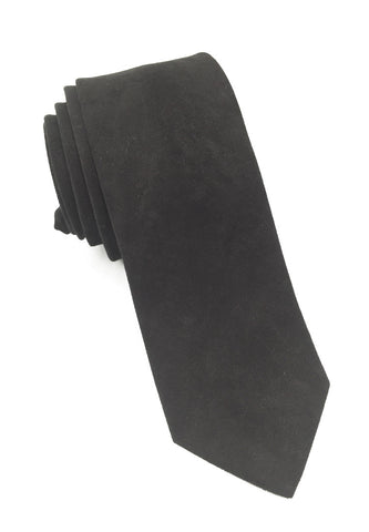 Suede Series Black Suede Tie