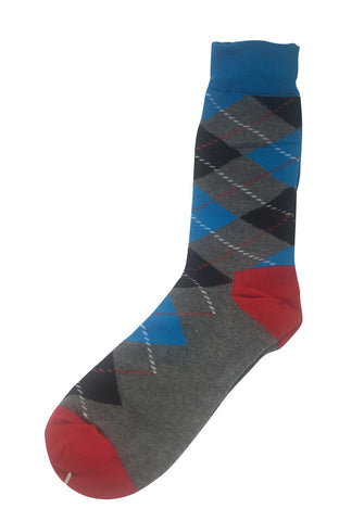 Plaids Series Black, Red, Grey and Blue Socks