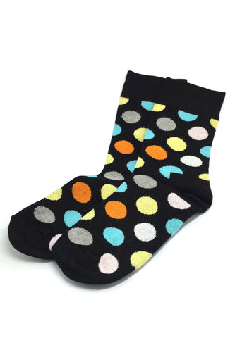 Speckle Series Multi Colour Polka Dots Navy Blue Socks