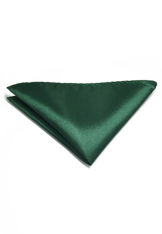 Lustrous Series Dark Green Polyester Pocket Square