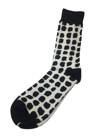 Splashy Series Black Spots White Socks