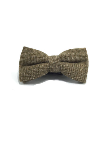 Dolly Series Copper Brown Wool Pre-tied Bow Tie