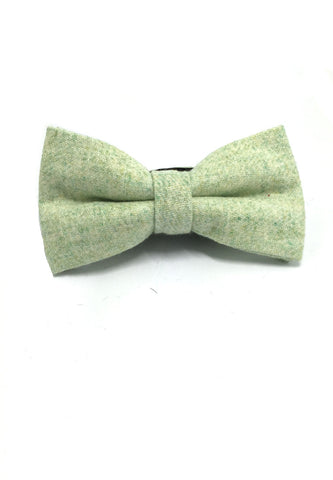 Dolly Series Pale Green Wool Pre-tied Bow Tie