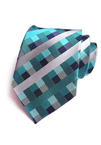 Checky Series Green & Blue Neck Tie