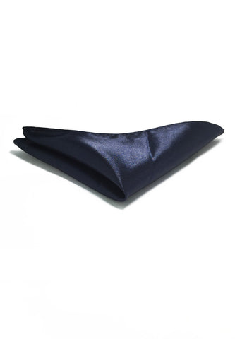 Lustrous Series Navy Blue Polyester Pocket Square