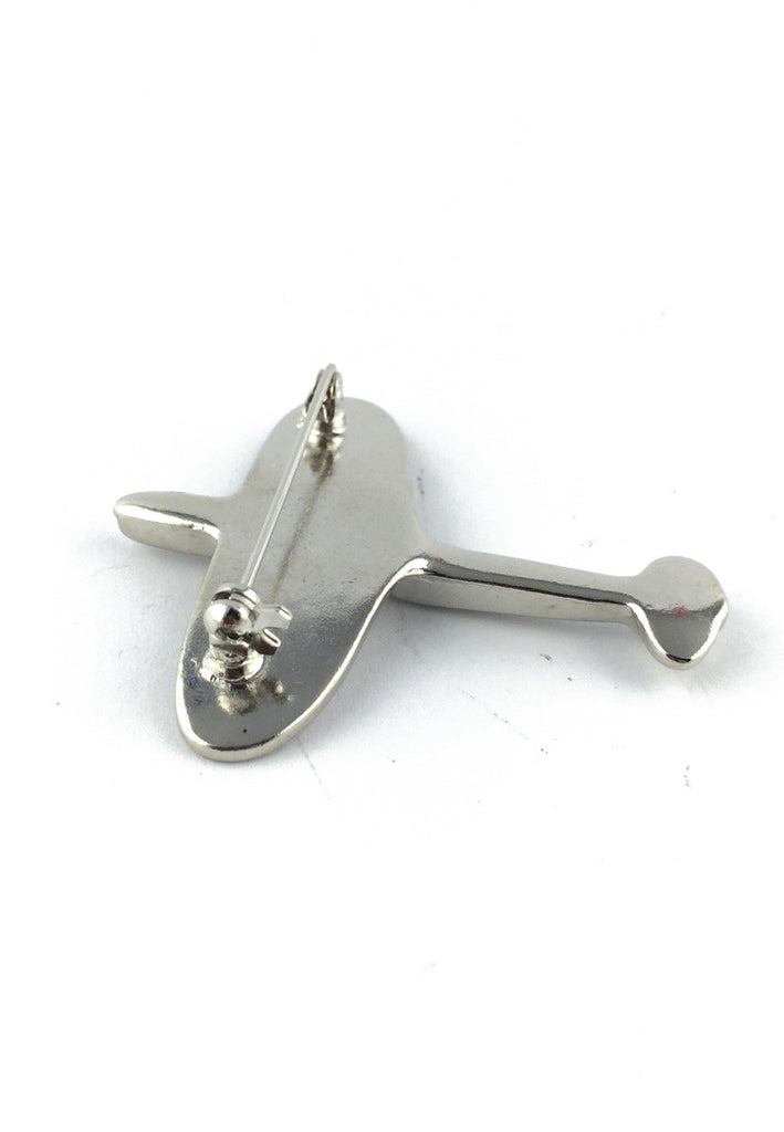 Pin Lapel Pesawat Perak