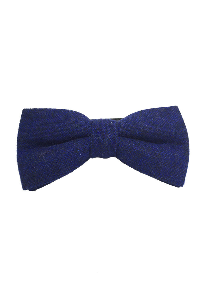 Tali leher Pra-ikat Bow Seri Dolly Navy Blue Wool