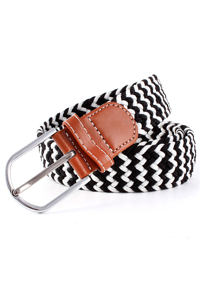 Entwine Series Black & White Braided Belts