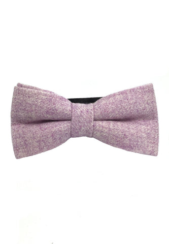 Dolly Series Light Purple Patterned Wool Pre-tied Bow Tie