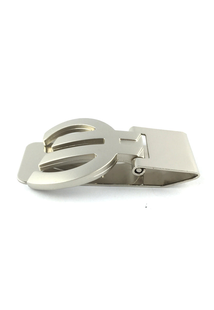 Silver Euro Sign Money Clip