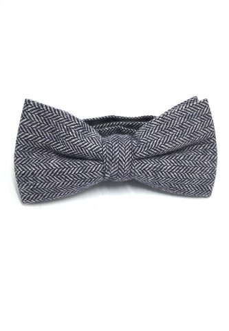 Dolly Series Blue Patterned Wool Pre-tied Bow Tie