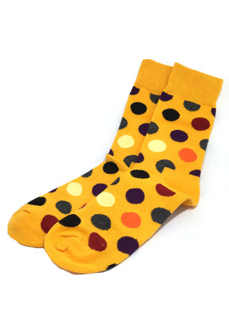斑点系列多色圆点橙色袜子