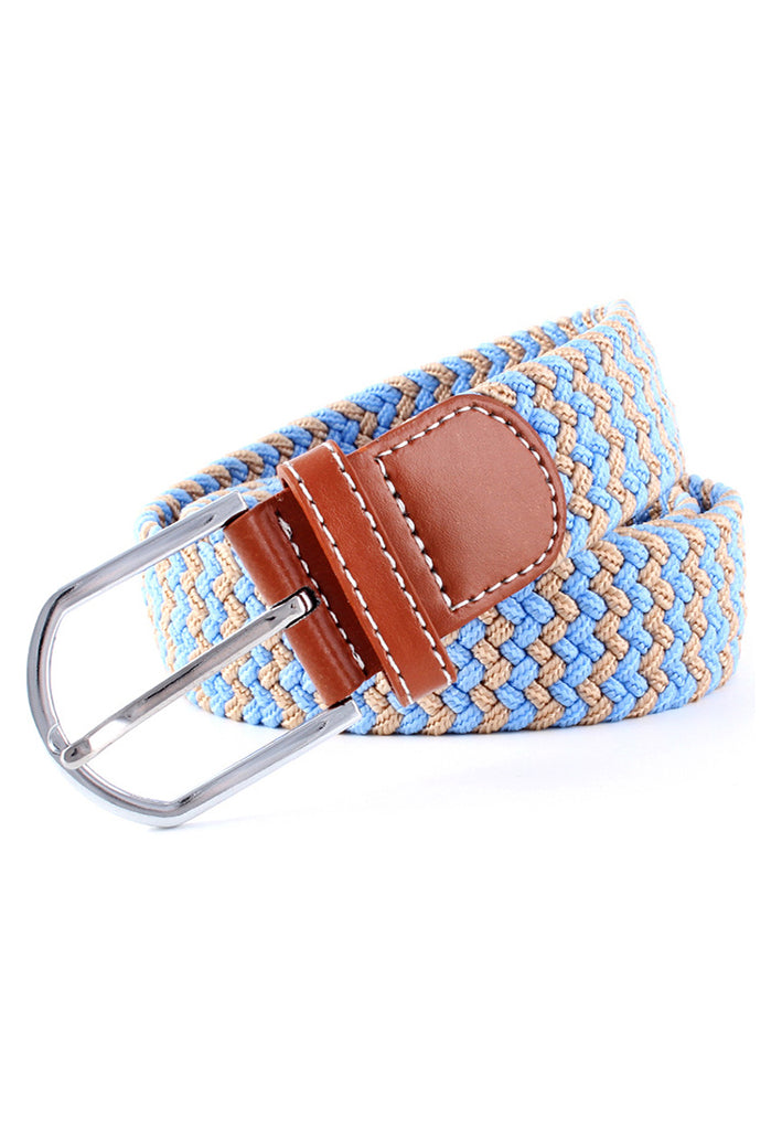 Entwine Series Light Brown & Baby Blue Braided Belts
