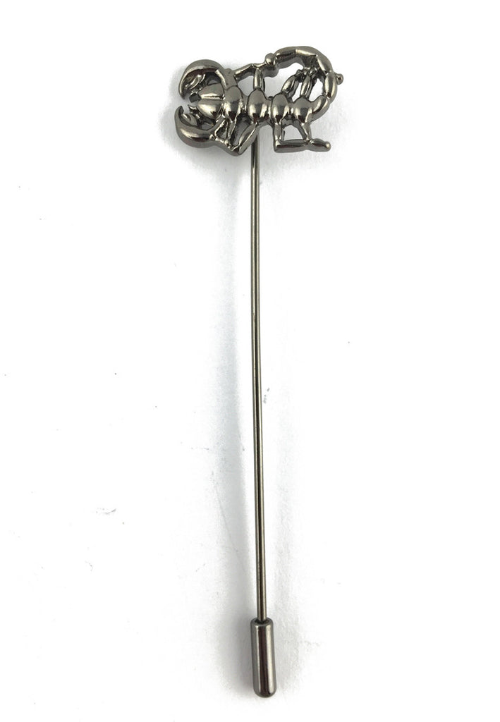 Gunmetal Grey Scorpion Lapel Pin