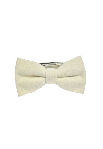 Dolly Series Creamy White Wool Pre-tied Bow Tie