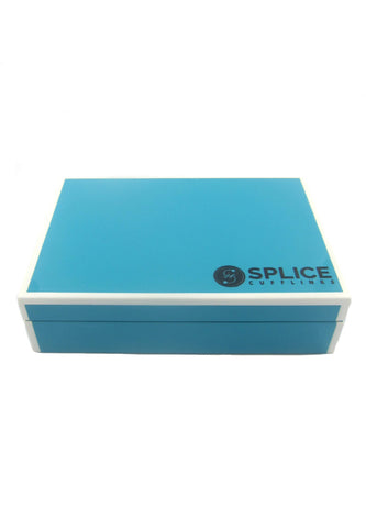 Blue Glossy Finish Cufflinks Storage Box