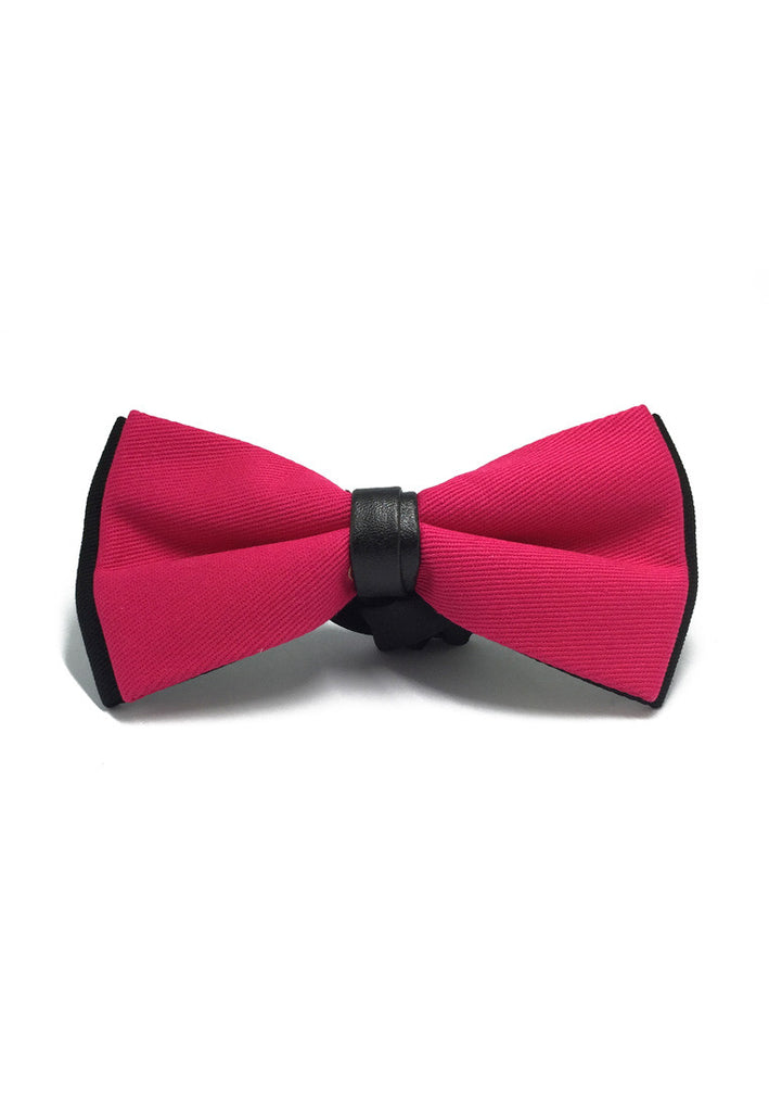 Sassy Series Pink Cotton Pre-tied Bow Tie