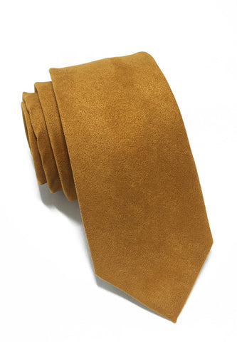 Suede Series Golden Brown Suede Tie
