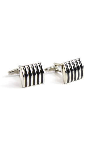 Black Striped Fashion Cufflinks