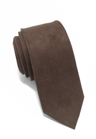 Suede Series Dark Brown Suede Tie