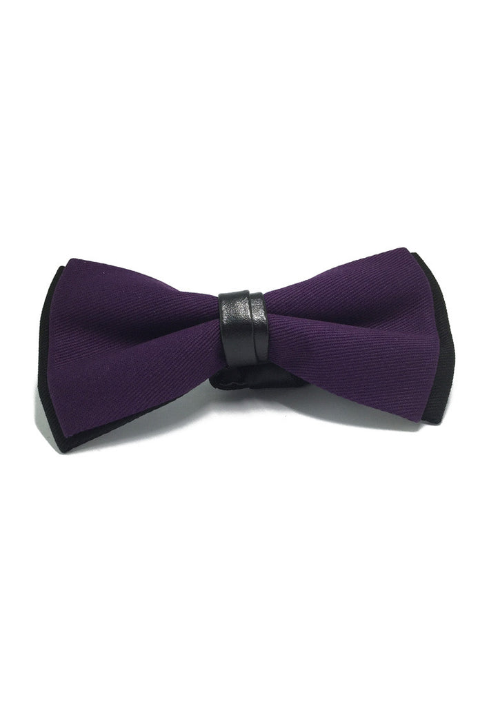 Sassy Series Purple Cotton Pre-tied Bow Tie