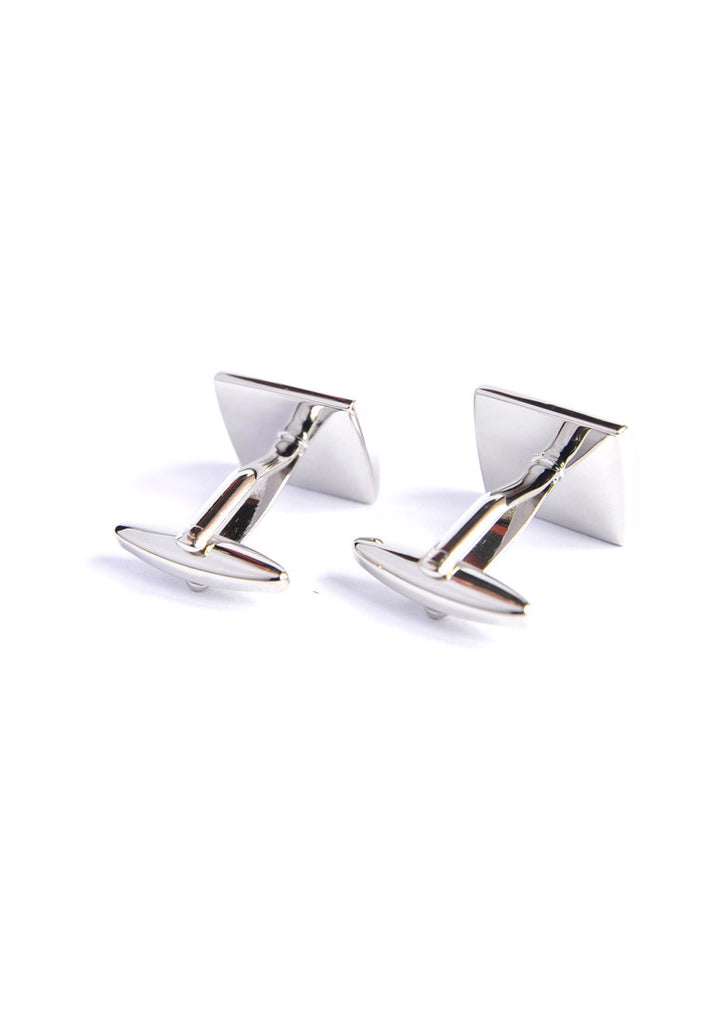 Red Striped Curved Cufflinks