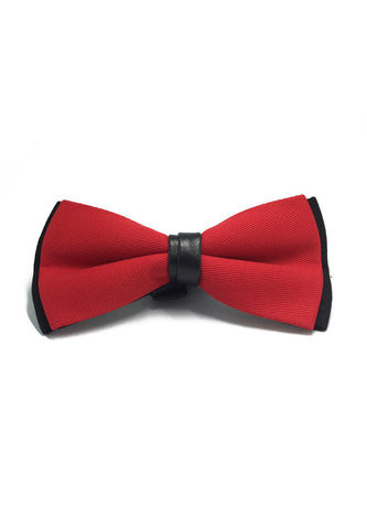 Sassy Series Bright Red Cotton Pre-tied Bow Tie