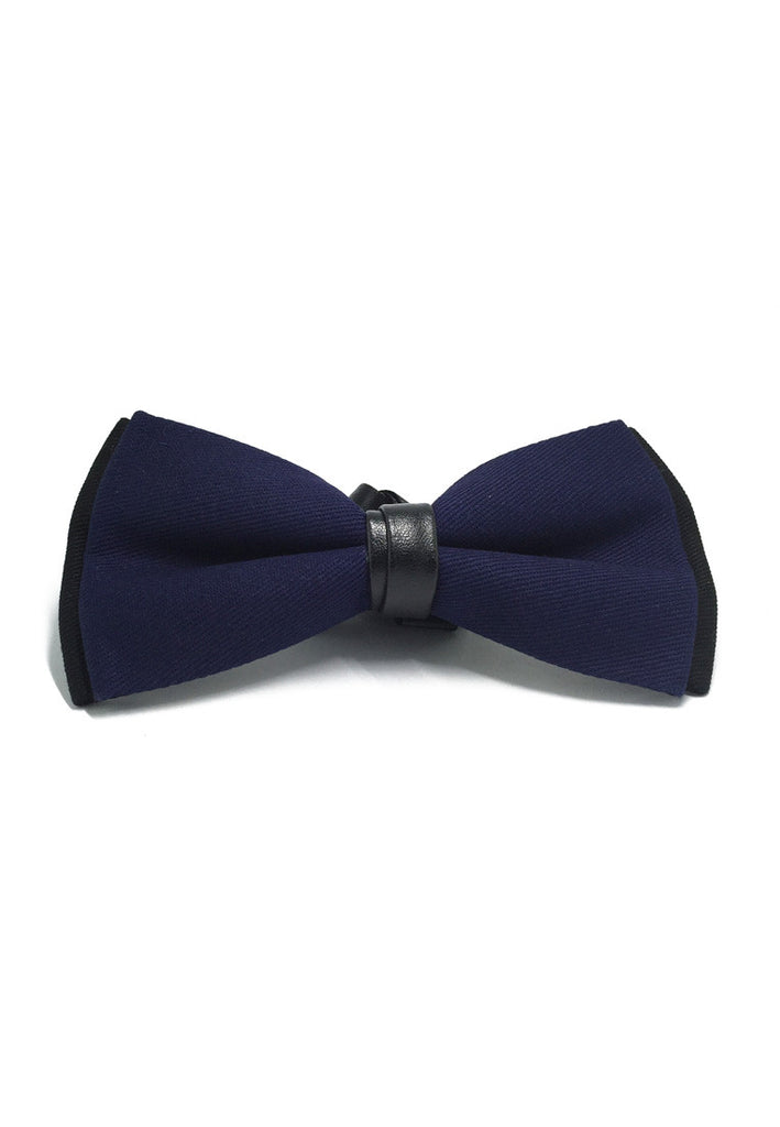 Sassy Series Navy Blue Cotton Pre-tied Bow Tie