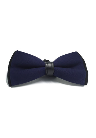 Sassy Series Navy Blue Cotton Pre-tied Bow Tie