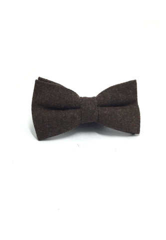 Dolly Series Dark Brown Wool Pre-tied Bow Tie