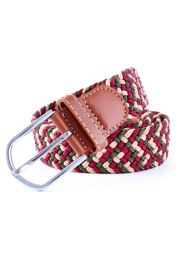 Entwine Series Pink, Pearl White & Olive Green Braided Belts