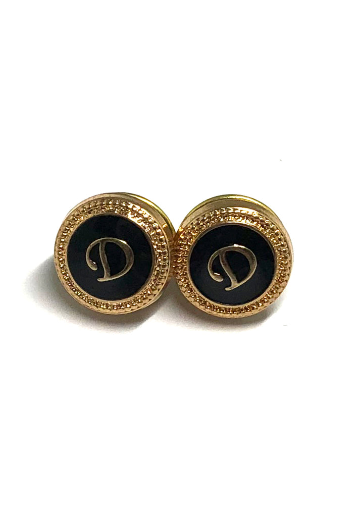 Initials D Collar Pins