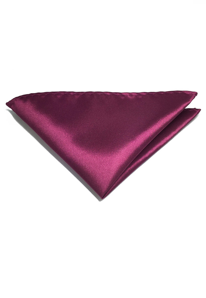 Lustrous Series Plum Purple Polyester Pocket Square