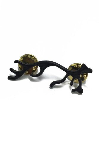 Pin Lapel Tanduk Hitam Matt
