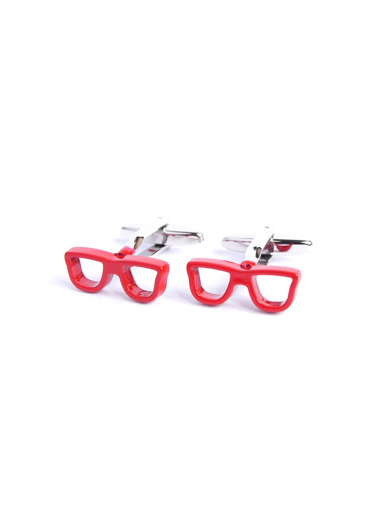 Geeky Red Glasses Cufflinks