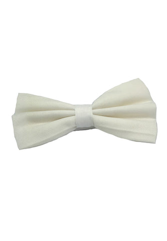 Cinch Series White Cotton Pre-tied Bow Tie