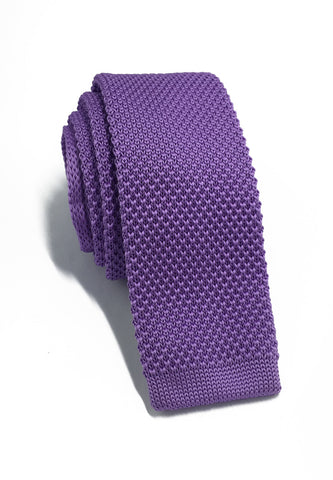 Interlace系列紫罗兰色针织领带
