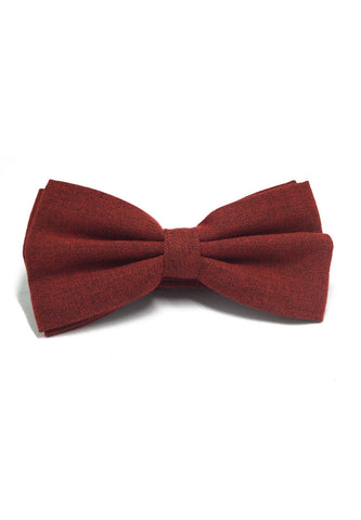 Cinch Series Carmine Red Cotton Pre-tied Bow Tie