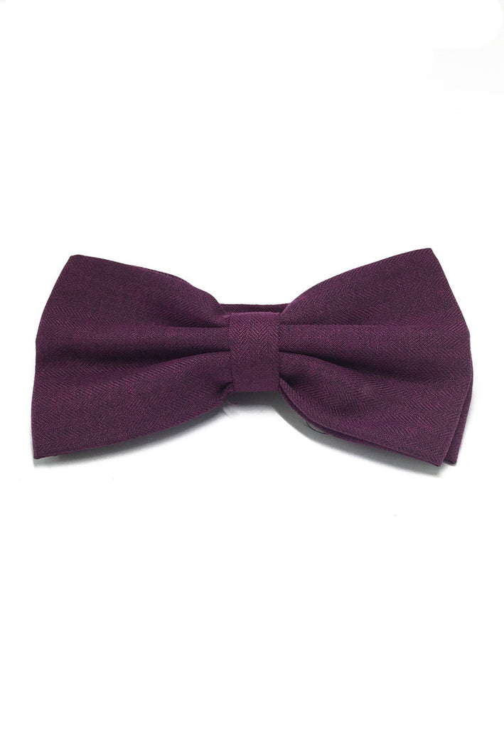 Cinch系列紫色棉质预系领结