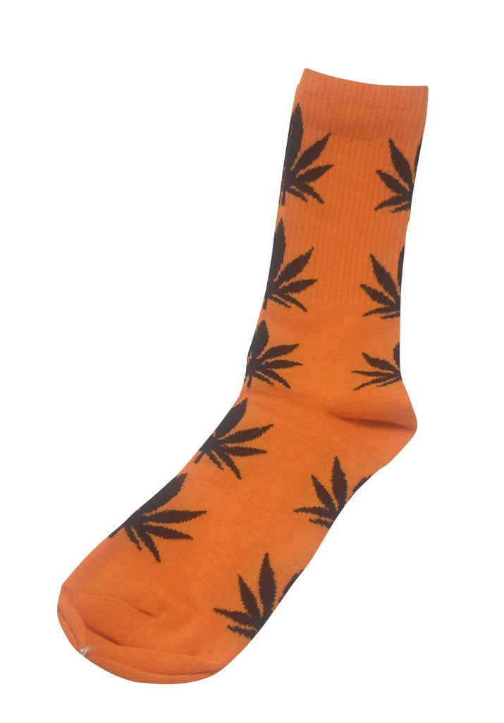 Glee Series Black Leaf Orange Socks