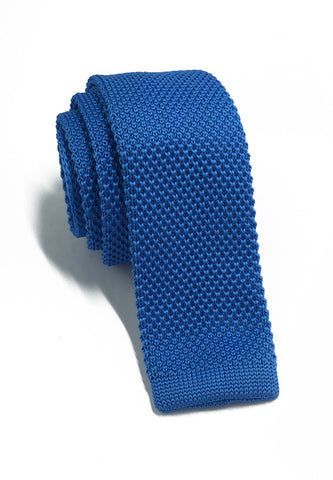 Interlace系列宝蓝色针织领带