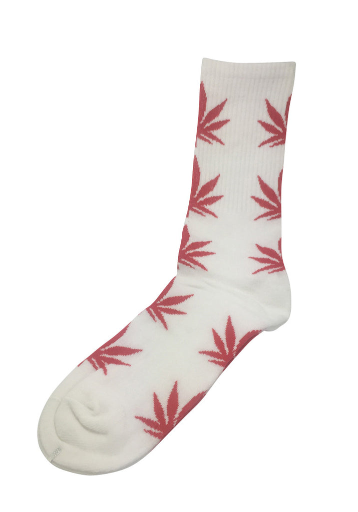 Glee Series Red Leaf White Socks