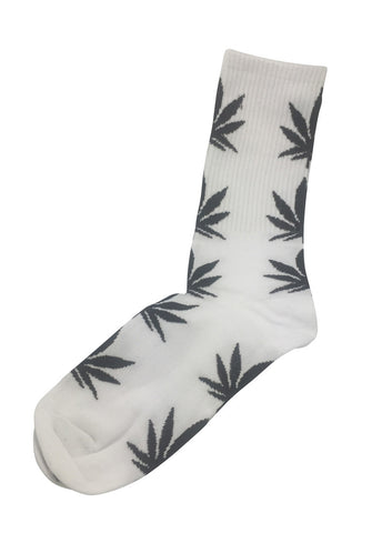 Glee Series Black Leaf White Socks