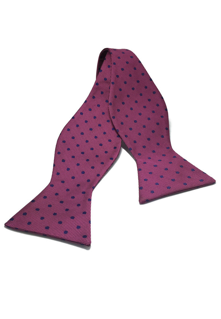 Manual Series Purple Polka Dots Self-tied Man Made Silk Bow Tie