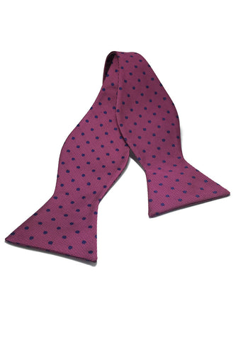 手工系列紫色圆点自系人造丝领结