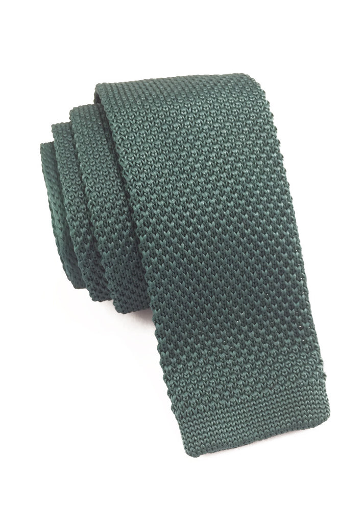 Interlace Series Jade Green Knitted Tie