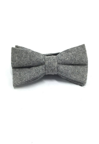Dolly Series Light Grey Wool Pre-tied Bow Tie