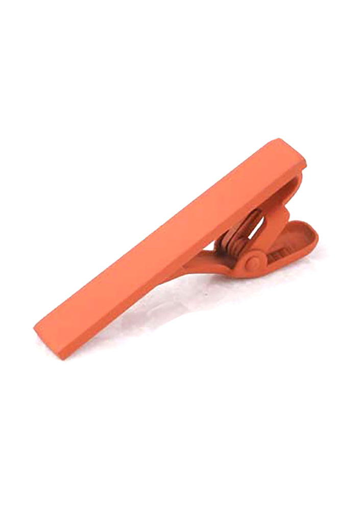 Plain Orange Tie Clips