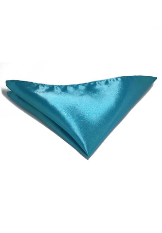 Lustrous Series Turquoise Polyester Pocket Square