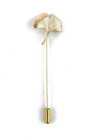 Gold Gingko Leaf Lapel Pin